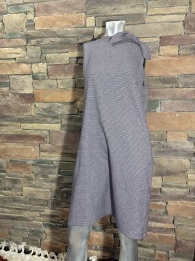 Ann Taylor Factory Houndstooth Knit Tie Mock Neck Shift Dress Size  16